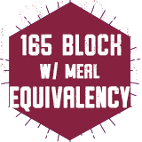 165 Block w Meal Equivalency